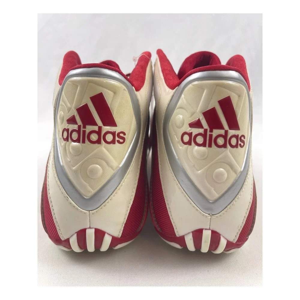 Adidas Scorch Destroy D Mi Red White Football Cleats Mens 9.5 Mid Top No spikes‎